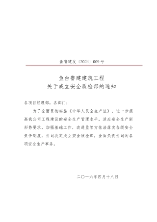安全生产管理机构设置和专职安全生产管理人员配备情况、5