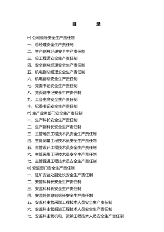 安全生产责任制汇编
