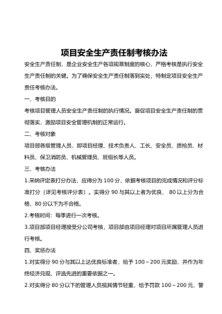 安全生产责任制考核记录文本