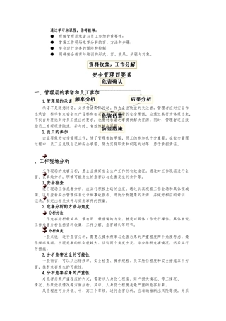 安全管理四要素