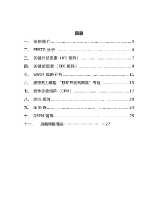 宝钢战略分析范文
