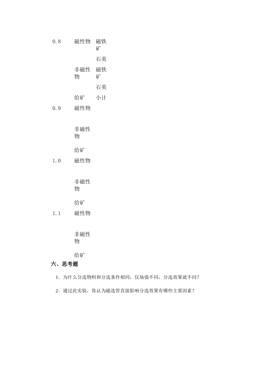实验六矿石中磁性矿物含量测定——湿式磁选管法_第3页