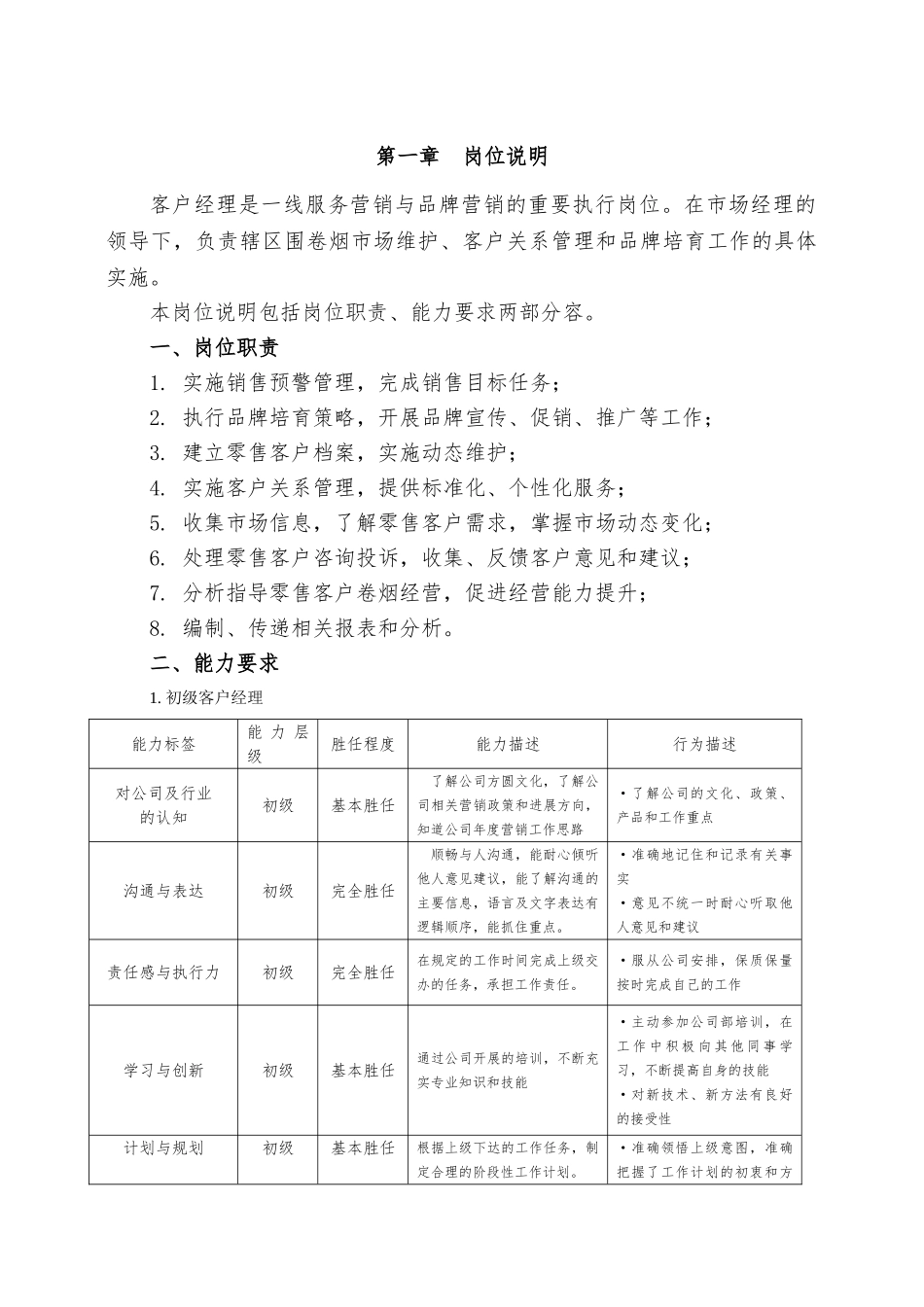 客户经理工作手册范本_第1页