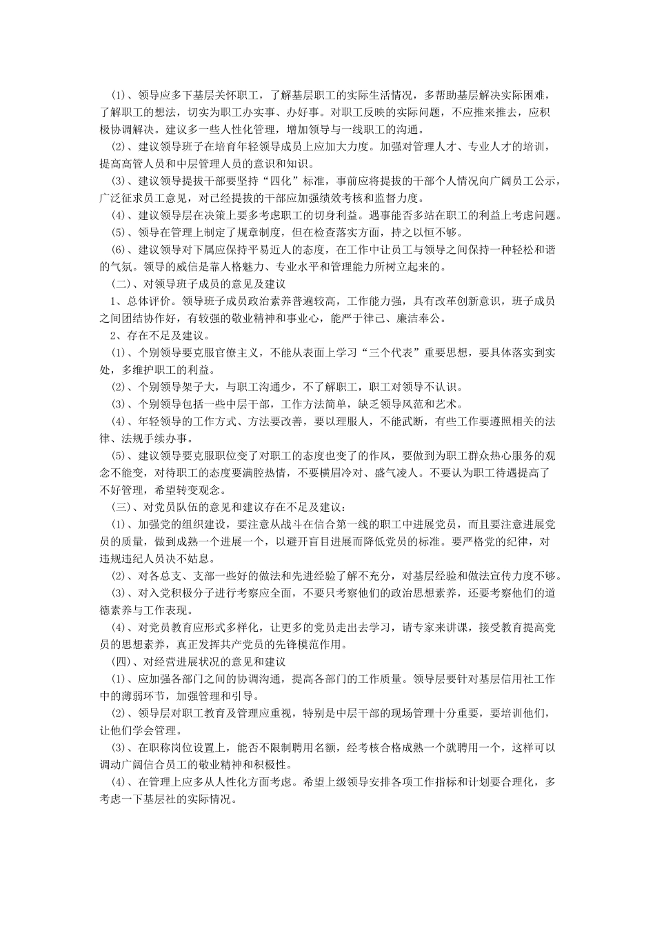 对局领导班子意见建议_第3页