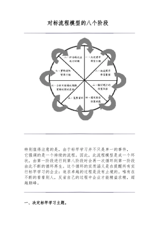 对标管理流程模型的八个阶段