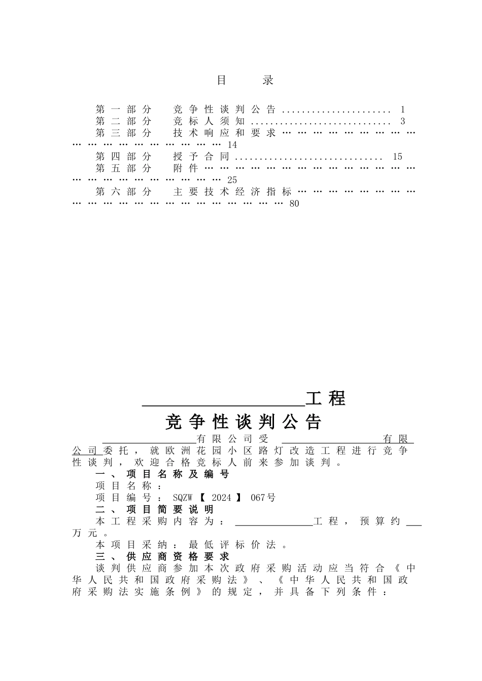 小区路灯改造工程招标文件_第3页