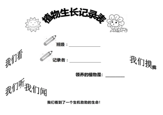 小学植物生长观察记录文本表