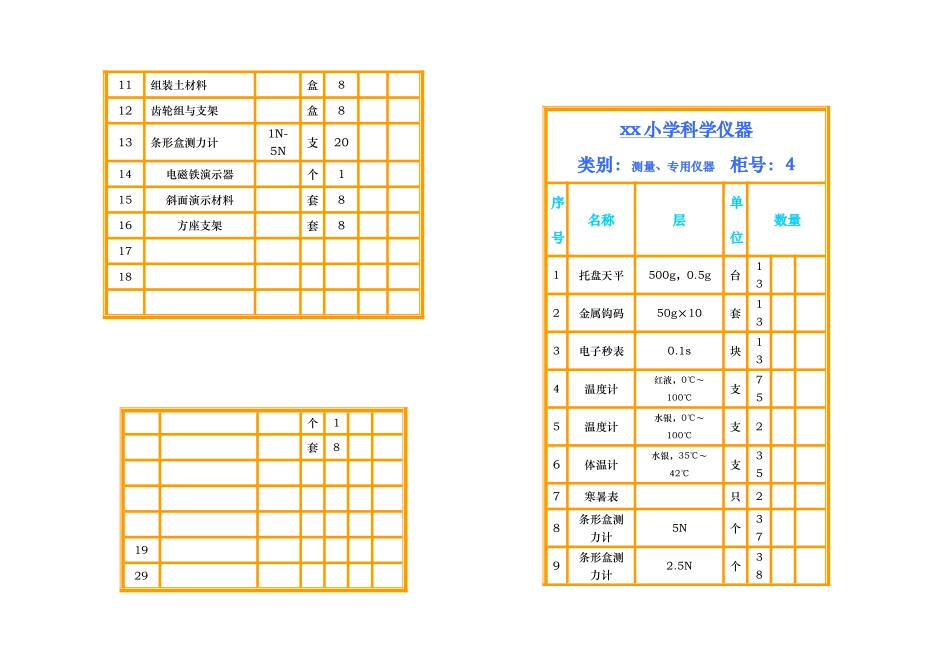 小学科学仪器室柜面标签_第2页
