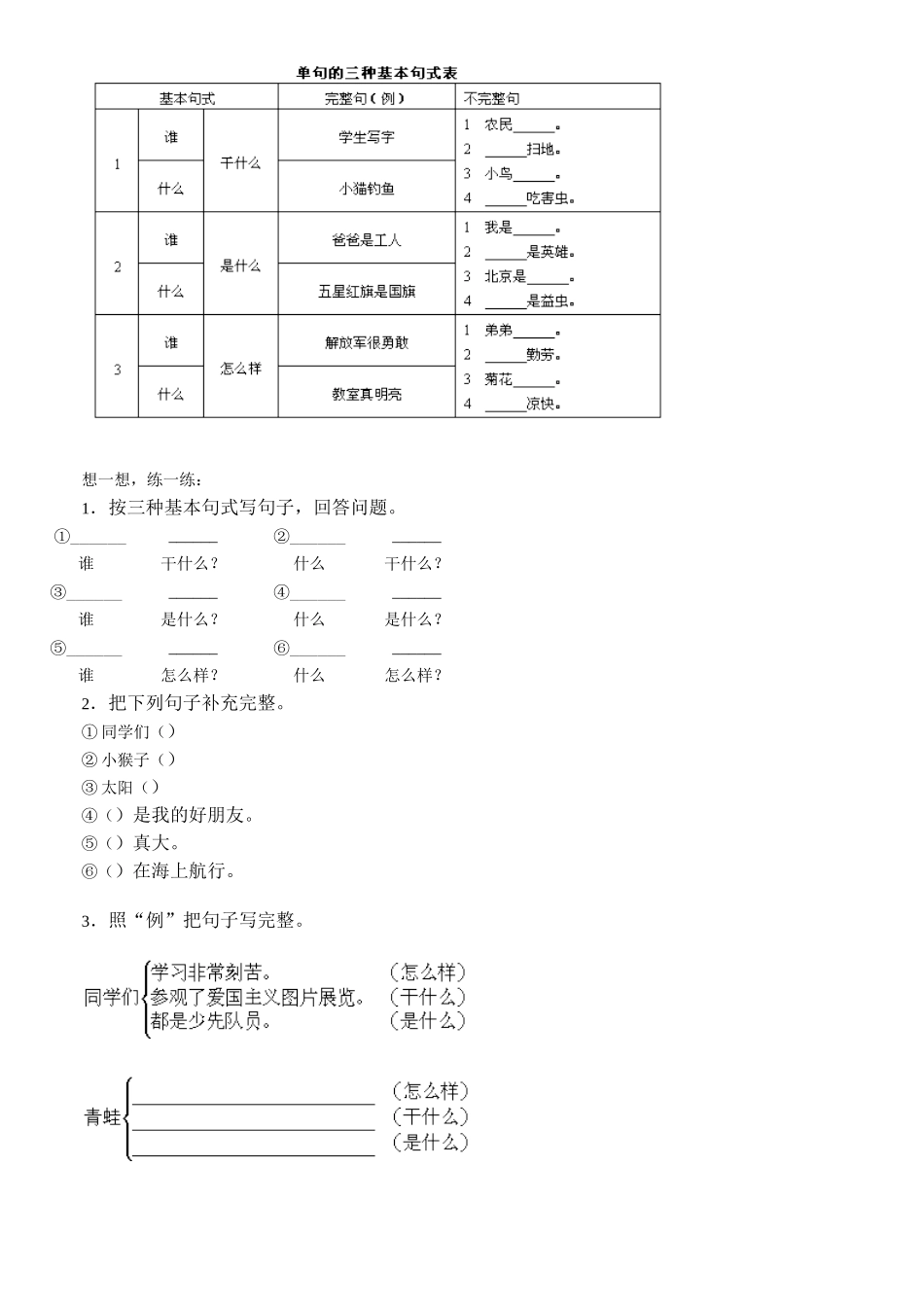 小学阶段句子训练_第2页
