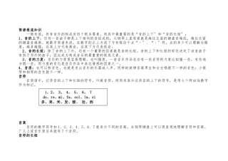 小学音乐简谱乐理知识