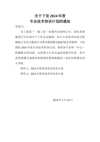 山东电力集团公司计划