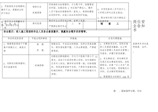 岗位安全告知书
