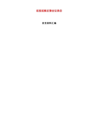 巡视巡察反馈会议表态资料汇编