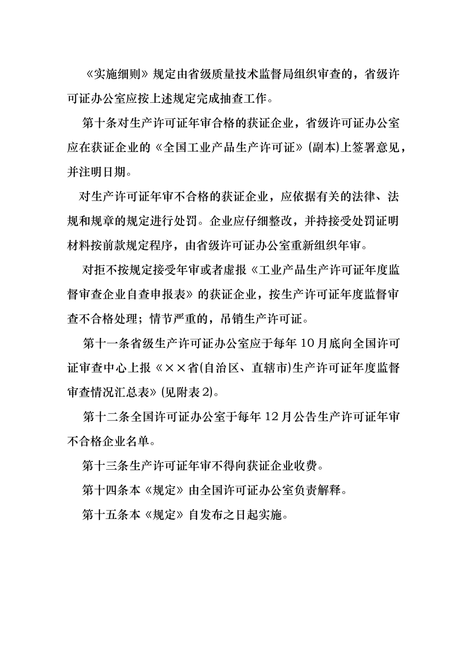 工业产品生产许可证年度监督审查制度汇编_第3页