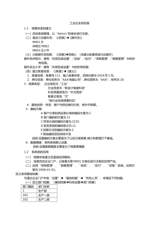 工业企业供应链