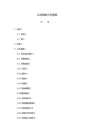 工程公司采购工作流程图