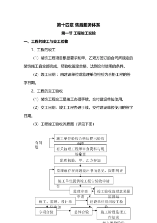 工程售后服务体系