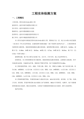 工程实体检测方案