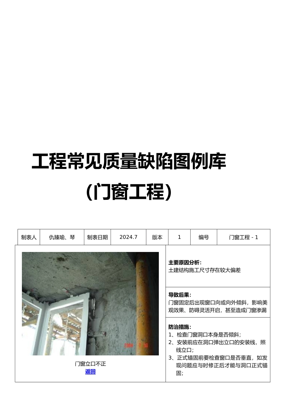 工程常见质量缺陷案例库_第1页