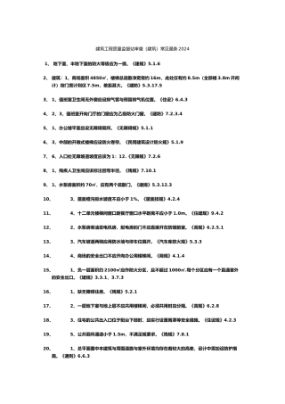 工程建筑常见强条