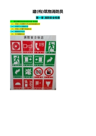 工程建筑物消防员中级实际操作参考