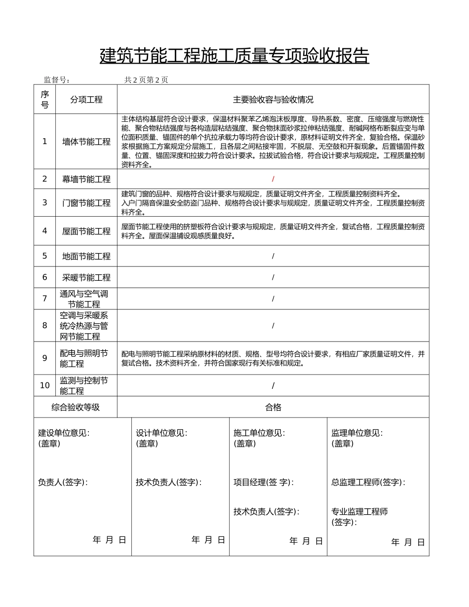 工程建筑节能专项验收报告_第2页