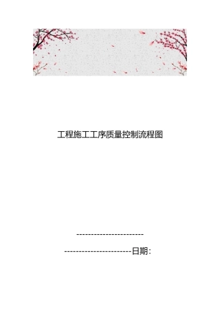 工程施工工序质量控制流程图