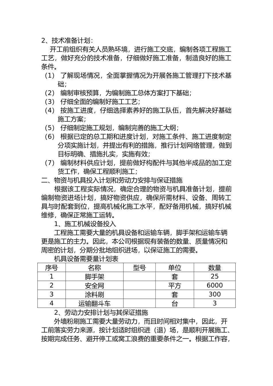 工程施工设计方案(涂料粉刷)_第2页
