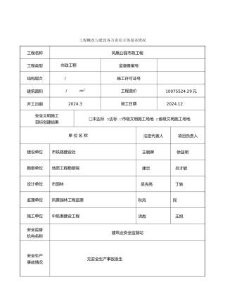 工程概况与建设各方责任主体基本情况2