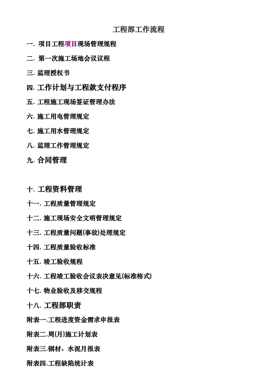 工程部工作流程模版_第1页