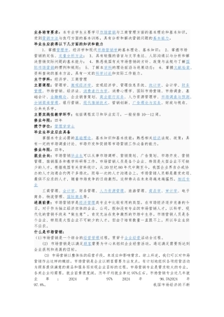 市场营销专业认知