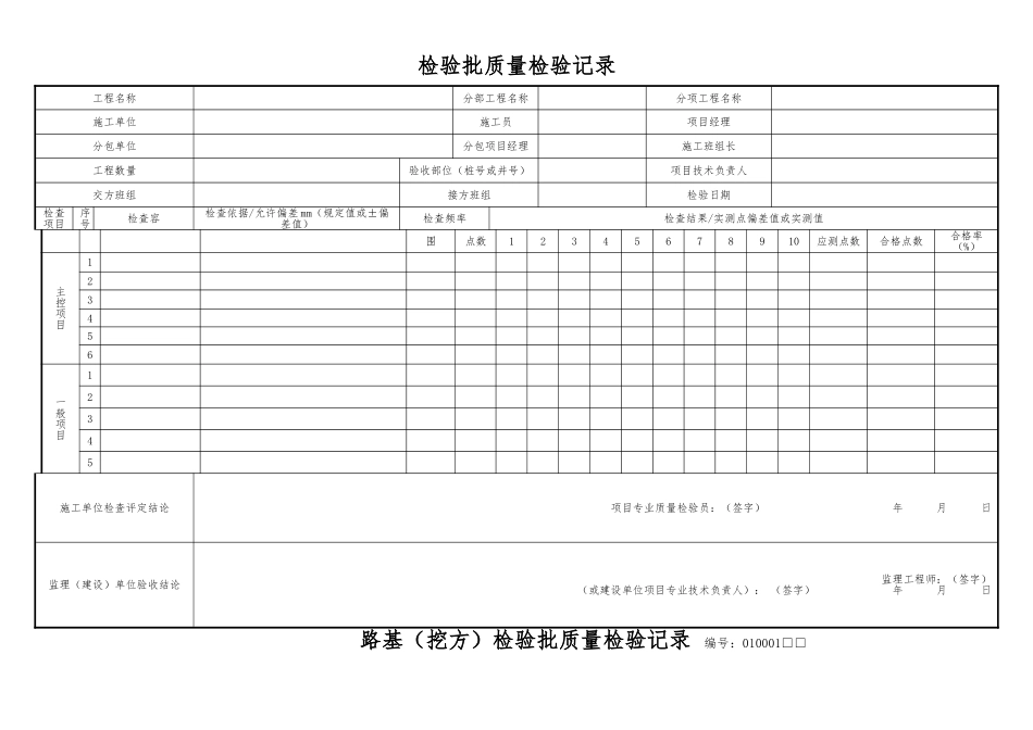 市政道路工程资料表格模板格全套_第3页