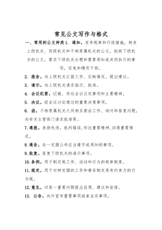 常见公文写作格式与范例大全