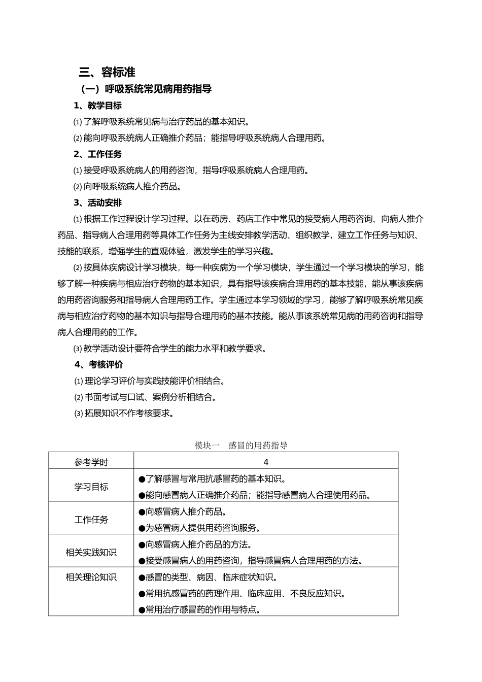 常见病用药指导课程标准杜明华_第3页