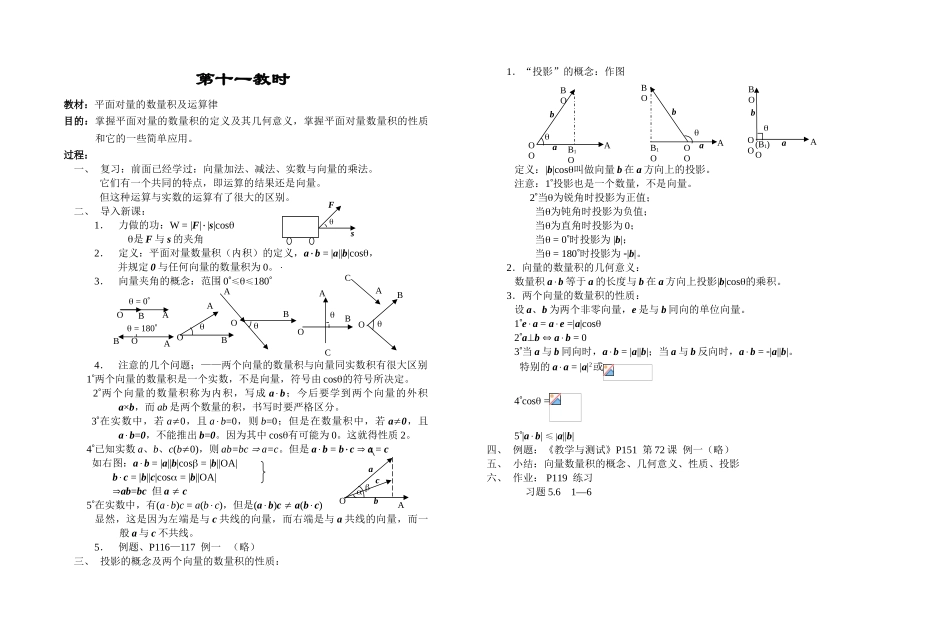 平面向量的数量积及运算律_第1页