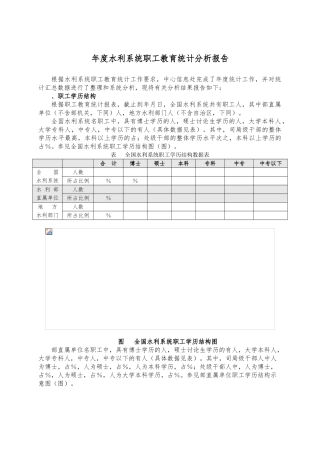 年度水利系统职工教育统计分析报告文案