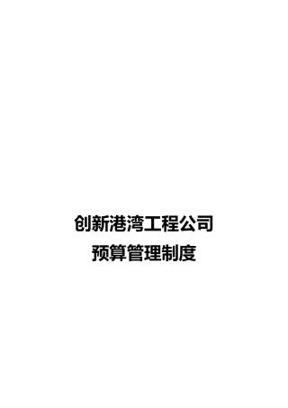 广西某公司预算管理原则与内容