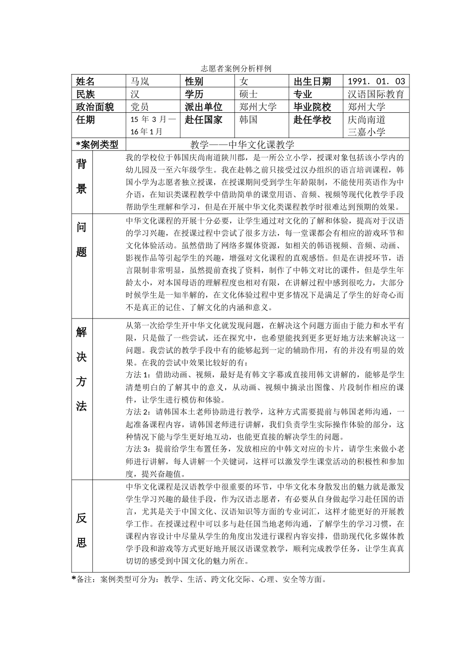 庆南-陕川三嘉小学-马岚—案例分析_第1页