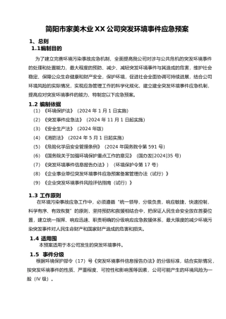 应急处置预案(模板)