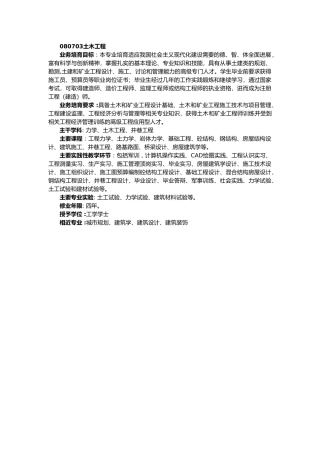 建工系专业简介