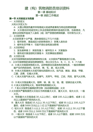 建构筑消防员培训资料全