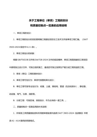 建筑工程质量控制点设置