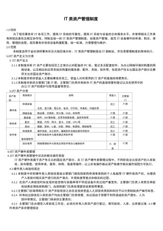 (完整word)IT类资产管理制度