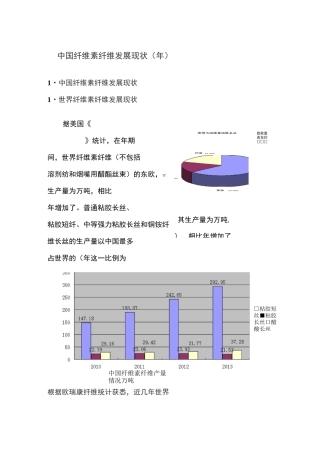 中国纤维素纤维发展现状.