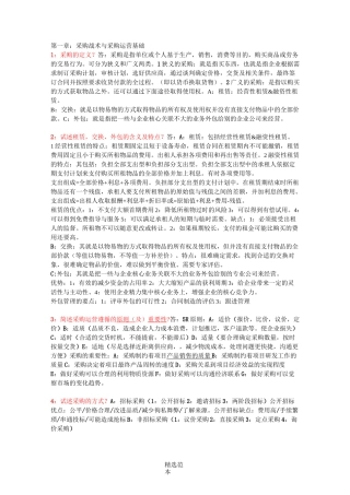 采购战术与运营-浓缩