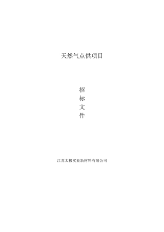 天然气点供项目