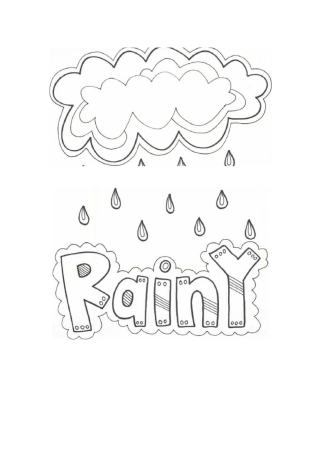 天气英文涂色