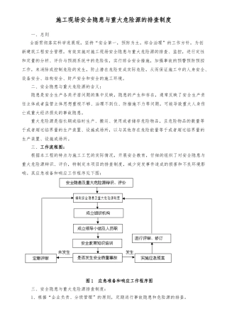 建筑施工现场安全隐患与重大危险源的排查制度