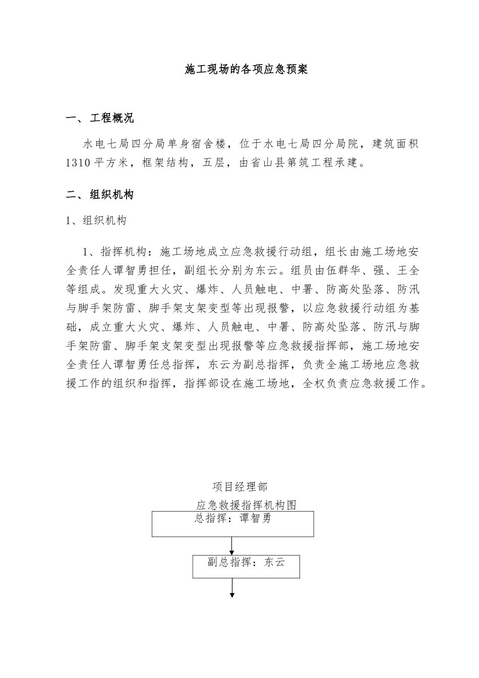 建筑施工现场的各项应急处置预案_第2页