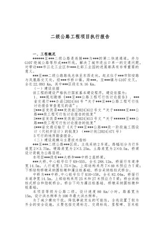 建设单位项目执行报告